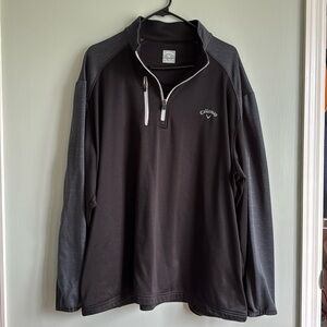 Men’s Callaway Black Golf Quarter Zip Pullover XXL